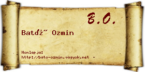 Bató Ozmin névjegykártya